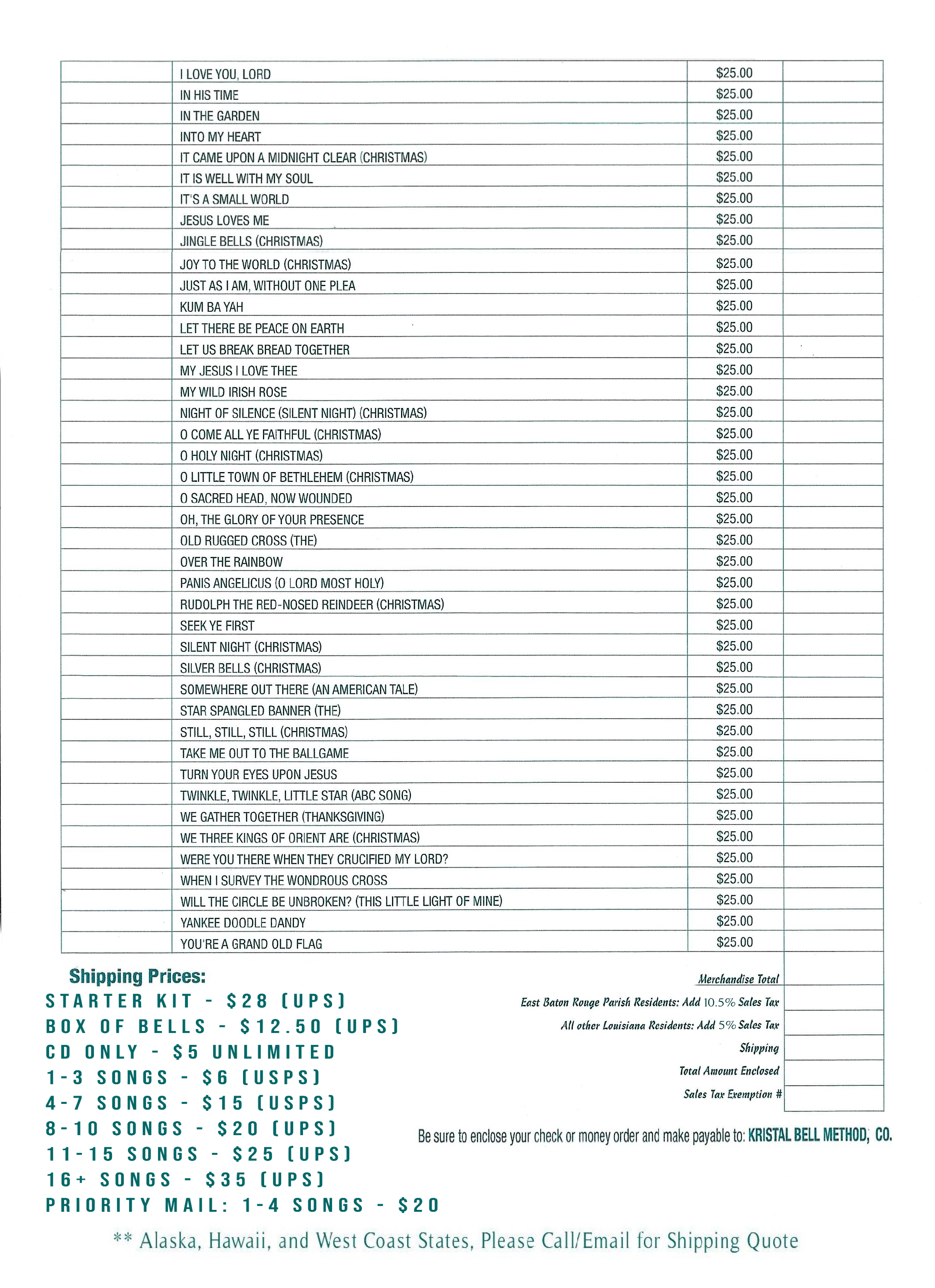 Purchase Handbell Songs