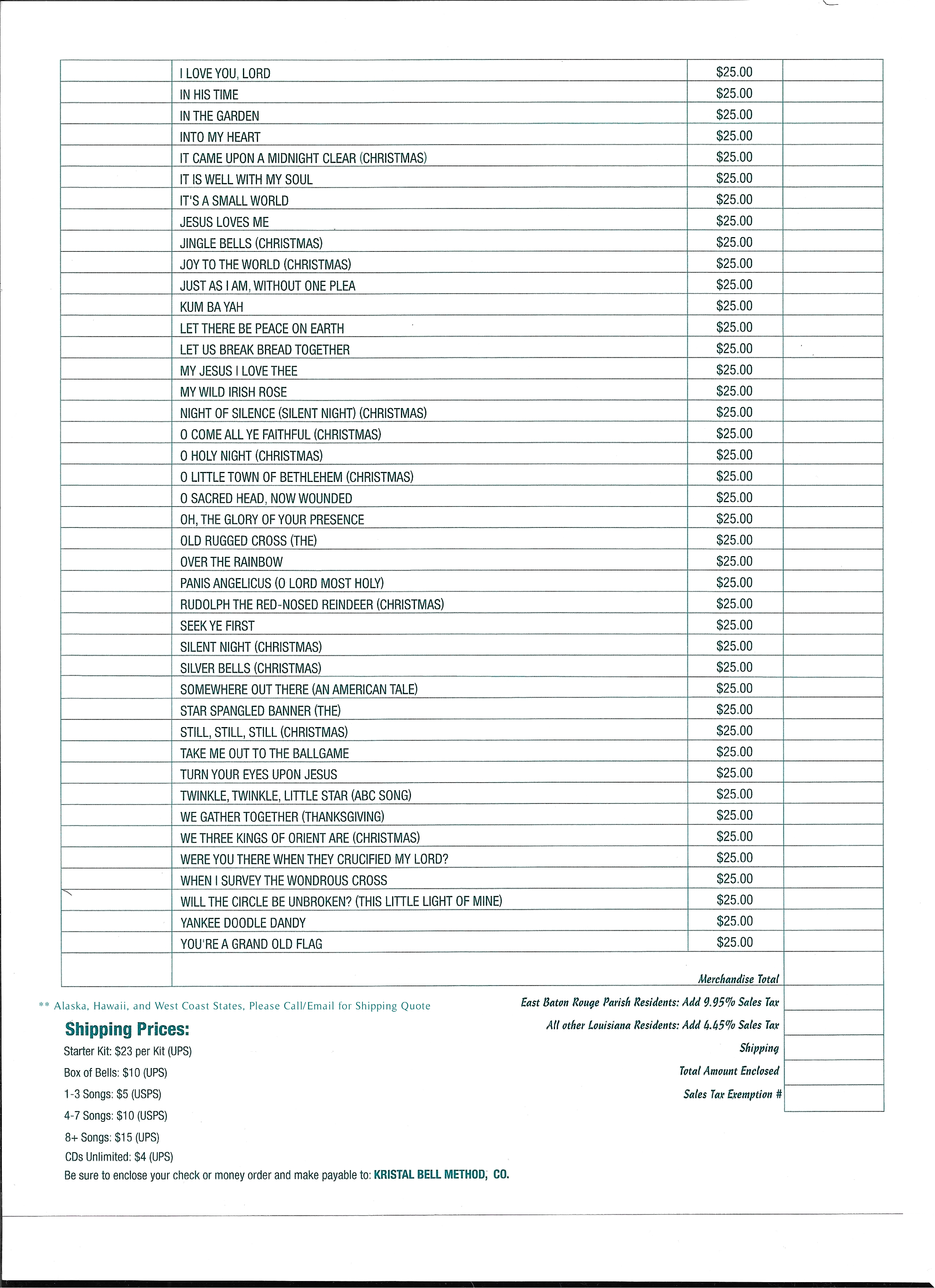 Purchase Handbell Songs